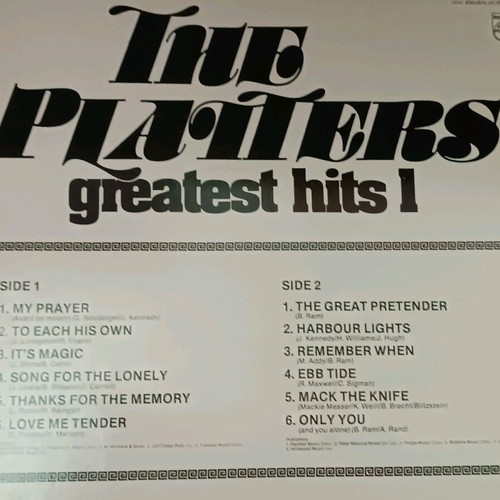 The Platters Greatest Hits 1 vinyl used