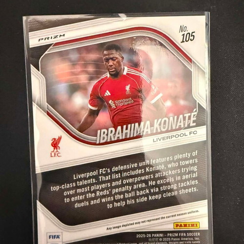 2025-26 Panini Prizm FIFA Ibrahima Konate Football Parallel new