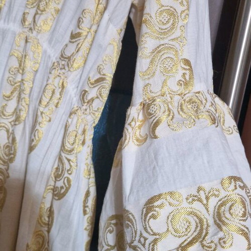 Dress with gold details and elastic waist, like new