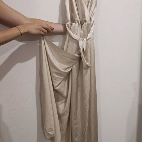 Satin gold evening dress like new