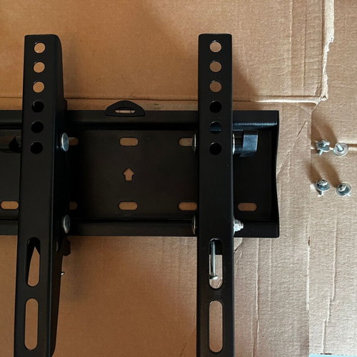 Metal wall mount bracket for computer monitor, black
