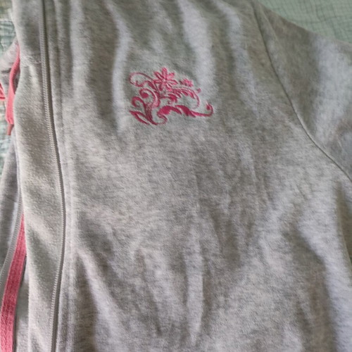 Esmara velour tracksuit set with pink coral details, large