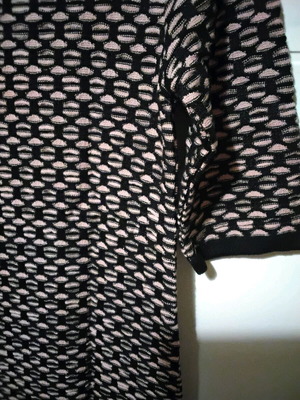 Wool dress 100% merino unused, size S, black and pink, new
