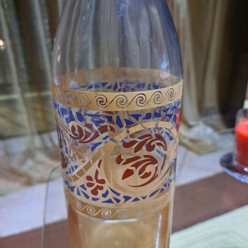 Cerve Transparent Glass Water Bottle with Spring like new, made in Italy