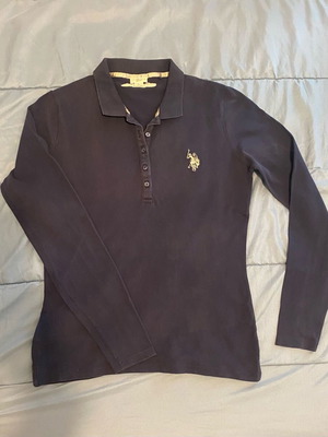 Μπλούζα polo U.S. Polo Assn. μεταχειρισμένη, μπλε xl με στενή γραμμή