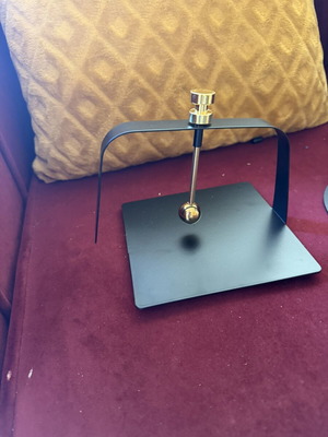 Metal kitchen napkin holder and towel stand set like new, black matte with gold details
