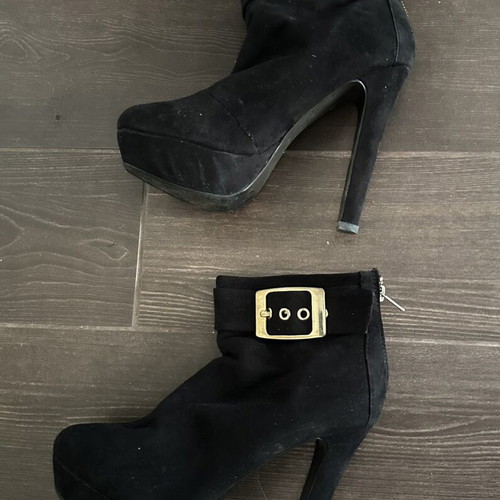 Aldo women's high ankle boots like new, black, stable heel