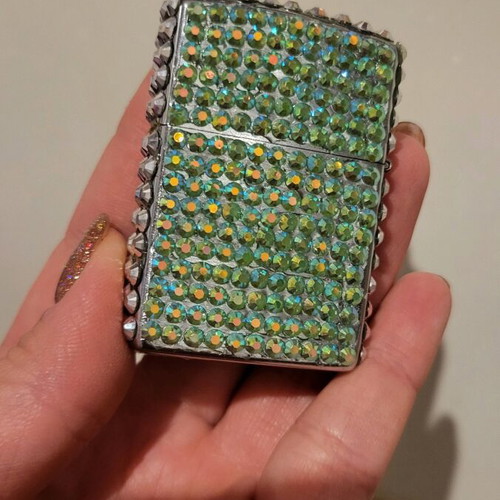 Handmade lighter with rhinestones new