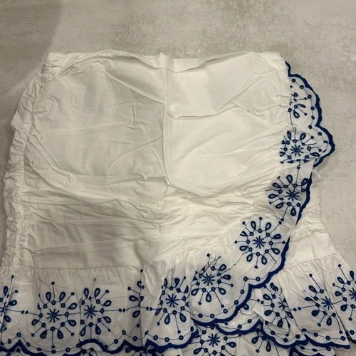 H&M lace skirt white and blue like new, size M