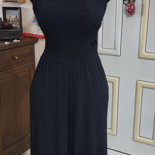 River Island strapless jumpsuit black XS-S like new, viscose