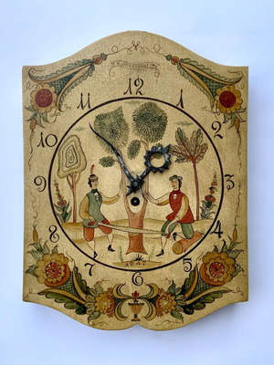 Kienzle Antique German Wall Clock used, painted