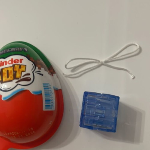 Minecraft Kinder Joy Blue Cube new