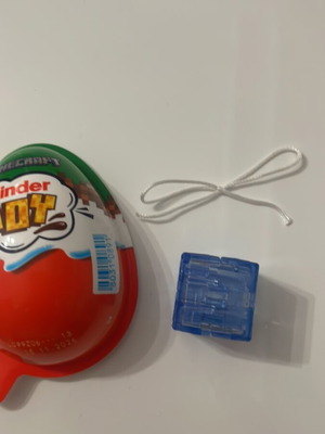 Minecraft Kinder Joy Blue Cube new