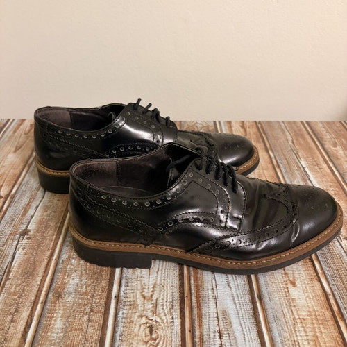 Oxford patent leather shoes, black, size 41
