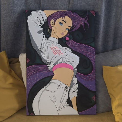 Norhood painting 60x90cm unique handmade piece