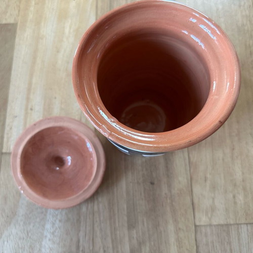 Apostolidis Ceramic Vase with Lid new, 15 cm