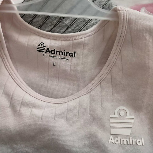 Admiral women's sports tank top, large, pink and grey