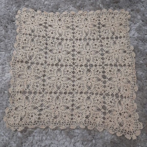 Handmade doily like new, ecru-beige