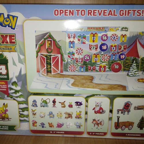 Pokemon 2025 Deluxe Holiday Calendar with 18 figures new