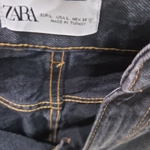 Zara denim midi skirt like new, black, size L
