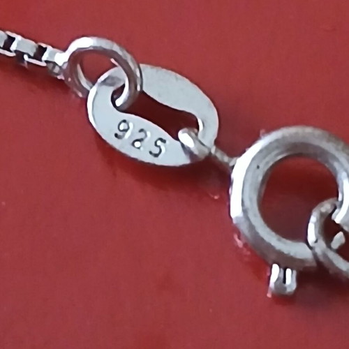 Necklace with genuine 1 mm pearl, silver 925 like new