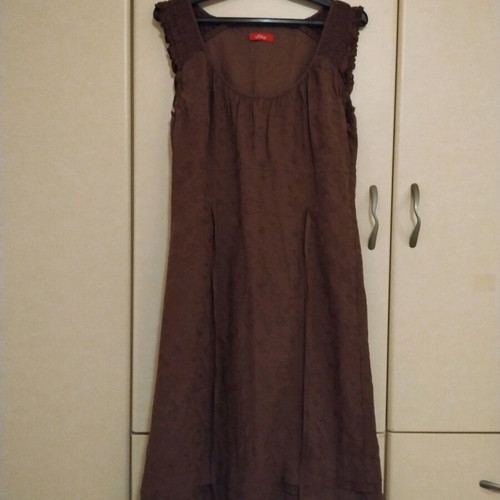 S.Oliver Midi Dress like new chocolate color with textured details