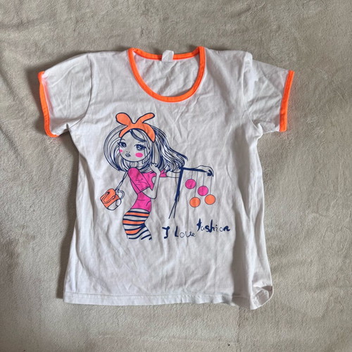 Areal women's t-shirt like new, size S 36, orange and white