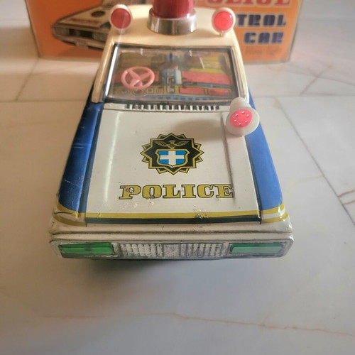 Tin car by Ananiadis used, 1950s vintage, collectible