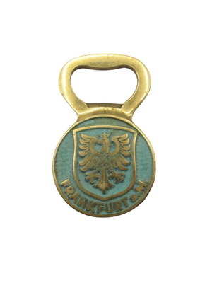 Vintage brass bottle opener Frankfurt Germany 1970s like new