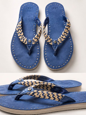 Ugg Australia Kastoria Sandals New, Blue Summer Style