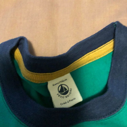Petit Bateau T-shirt for 4-5 years boy like new, green