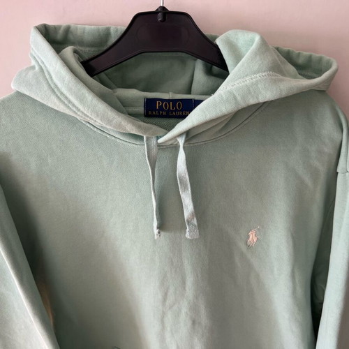 Polo Ralph Lauren Double Knit Hoodie Men XL like new, green and turquoise