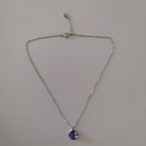 Swarovski necklace with purple stone like new