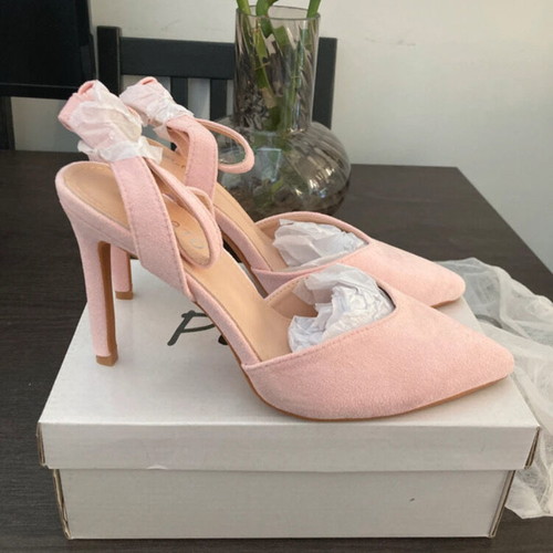 Pink slingback pumps new, size 38, velvet texture