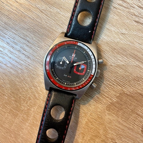 Tissot PR 516 Chronograph Lemania 1783 vintage watch used