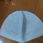 Knitted white skullcap hat, multipurpose casual sleep cap