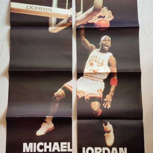 Rare double poster Michael Jordan & Olympiacos 1994 like new