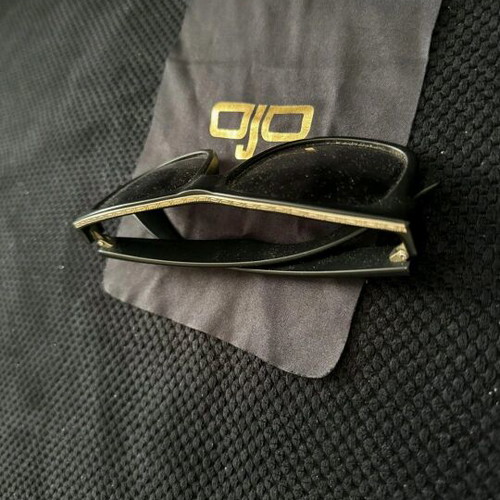 OJO sunglasses used, black with design