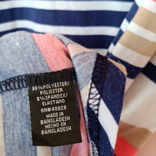 Love by CHESLEY plus size striped summer dress with asymmetric hem