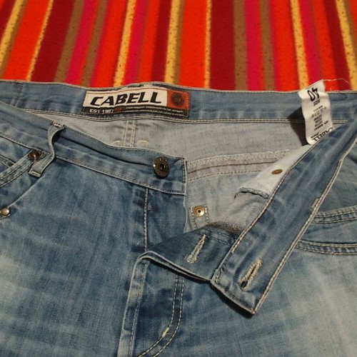 Men's Cabell Jeans denim pants used, size 40, with buttons