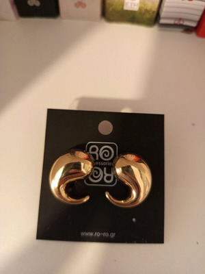 Ro-Ro Accessories steel earrings gold color new