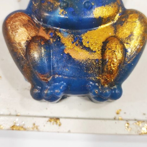 Handmade decorative aromatic frog-shaped soap made to order