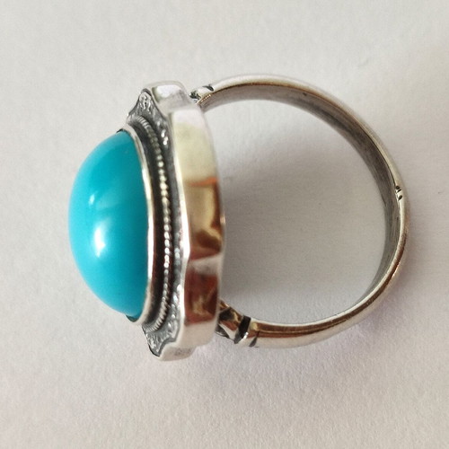 925 silver set Byzantine style handmade turquoise new