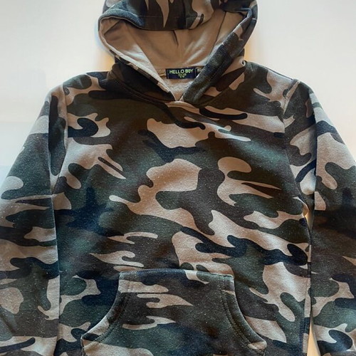 Hello Boy camouflage kids' hoodie sweatshirt
