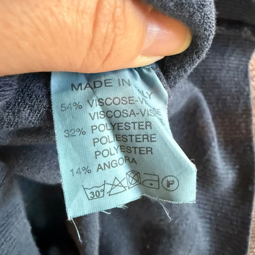 Rococo blue V-neck sweater used, size M/L
