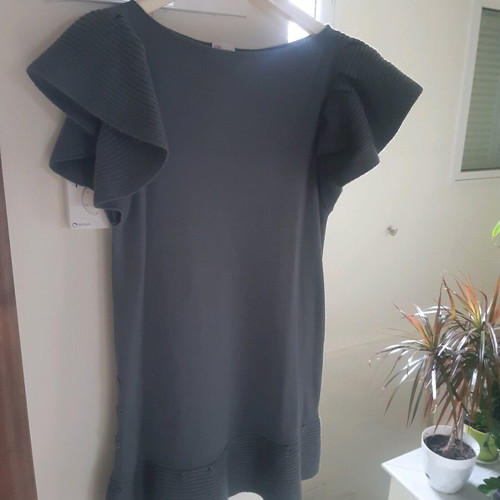 Red Valentino wool dress size M like new, grey