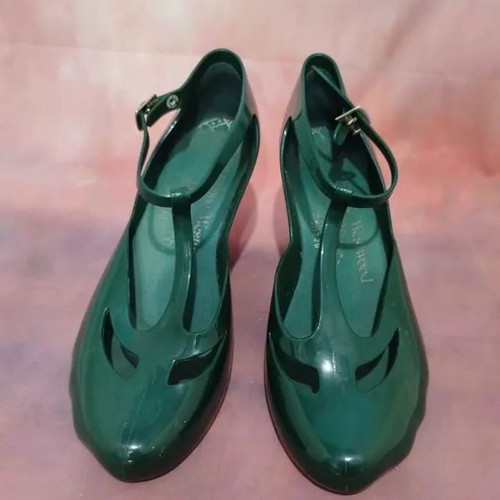 Vivienne Westwood Anglomania+Melissa shoes used, size 38, green