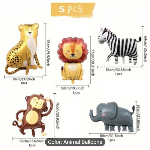 Jungle Safari Girl 2 Years Birthday Decoration Set new