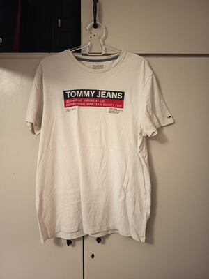 Tommy Jeans short-sleeve T-shirt used, size M, white