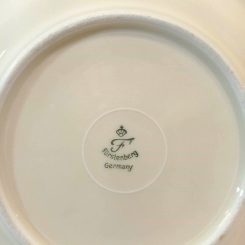 Furstenberg Germany porcelain cake plates used, set of 4